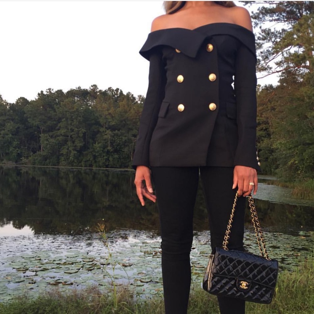Off the shoulder blazer by asilio